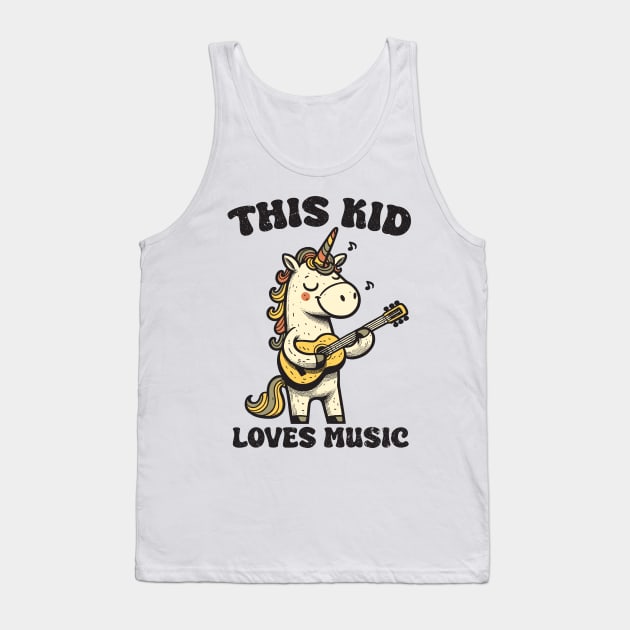 Unicorn playing guitar Tank Top by Yopi